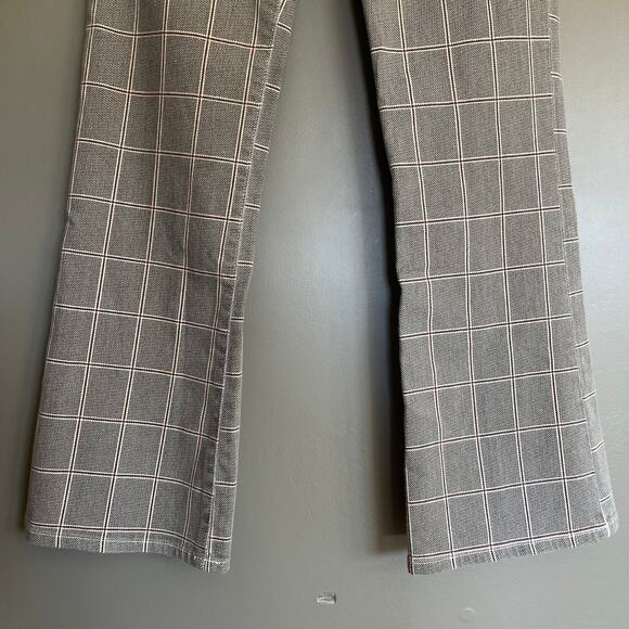 NWT FRAME Le Crop Mini Boot Plaid Jeans Size 25 Grey High Waist Kick Flare Chic - Picture 8 of 16
